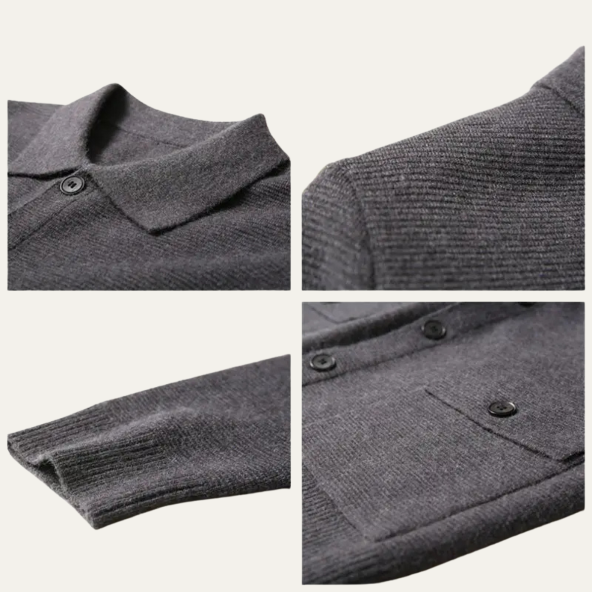 The Skye – Cardigan Col Chemise Boutonné Homme