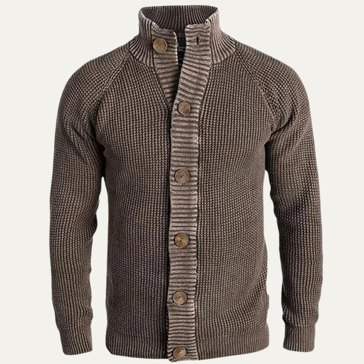 The Pozzuoli – Cardigan Boutonné Col Montant Homme