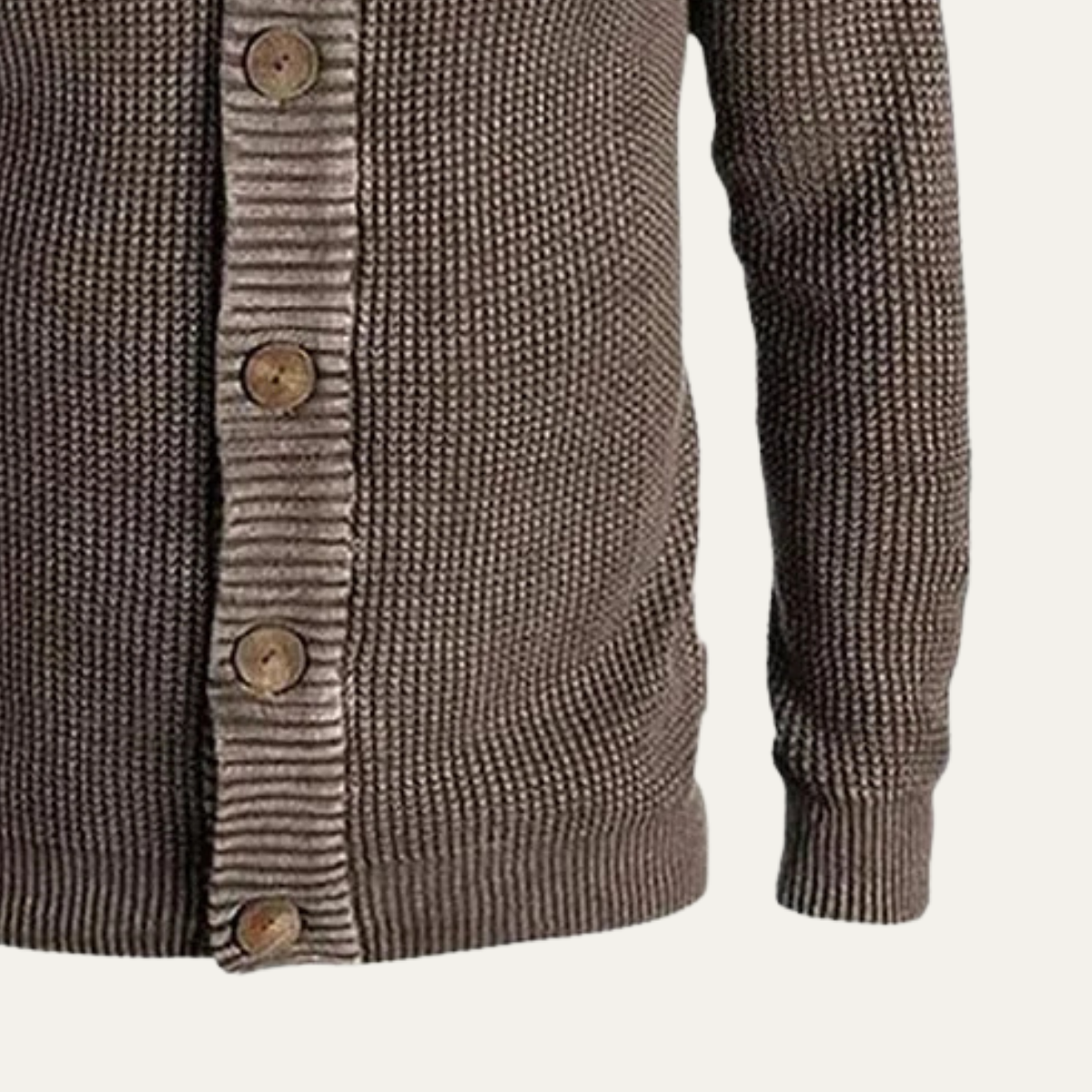 The Pozzuoli – Cardigan Boutonné Col Montant Homme