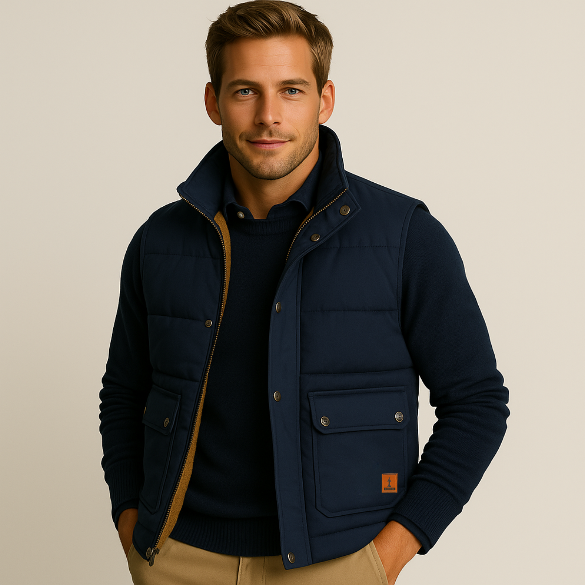 The Aspen – Gilet Doudoune Homme Sans Manches Doublé Sherpa Imperméable