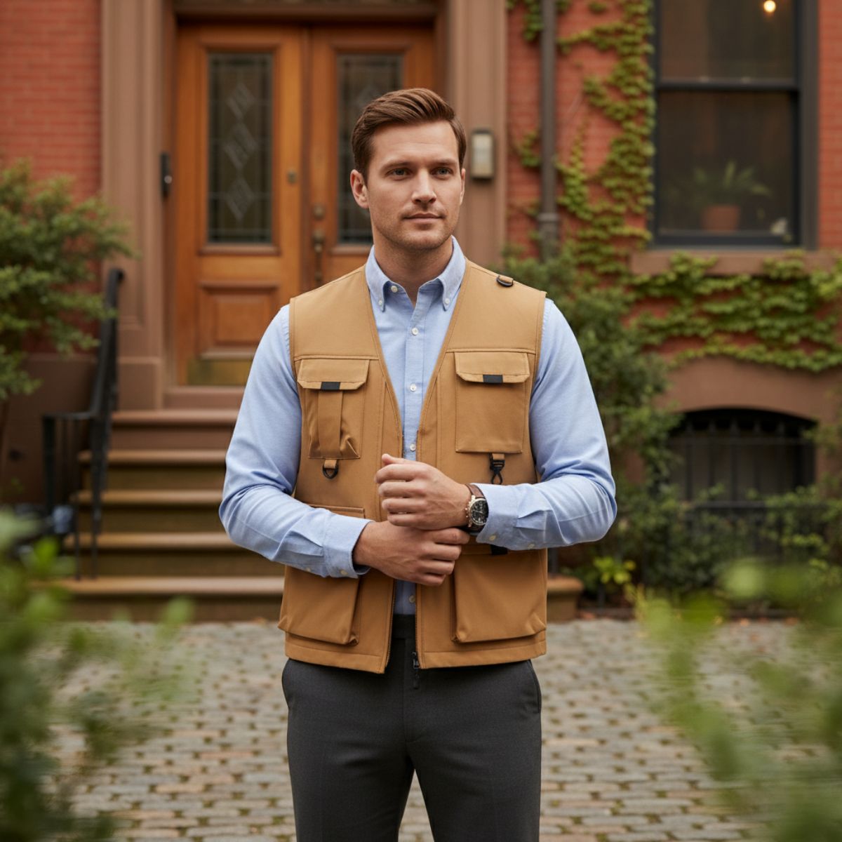 The Sorrento Gilet cargo utilitaire à poches multiples pour homme