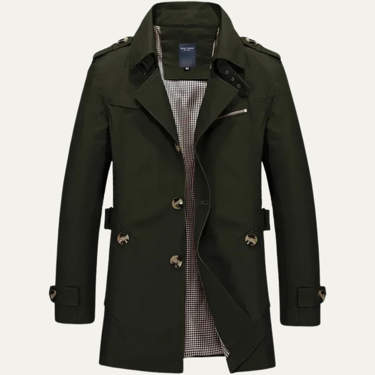 The Glenfield Trench-coat classique à double boutonnage pour homme