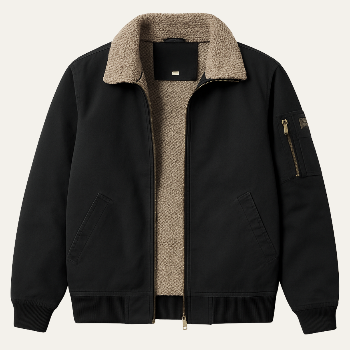 The Wareham Veste bombardier d’hiver doublée en peau lainée pour homme