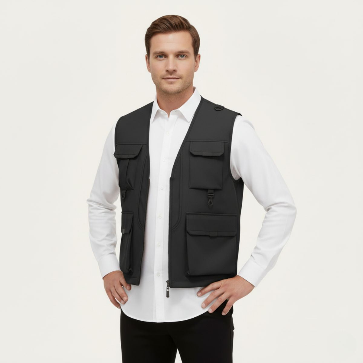 The Sorrento Gilet cargo utilitaire à poches multiples pour homme