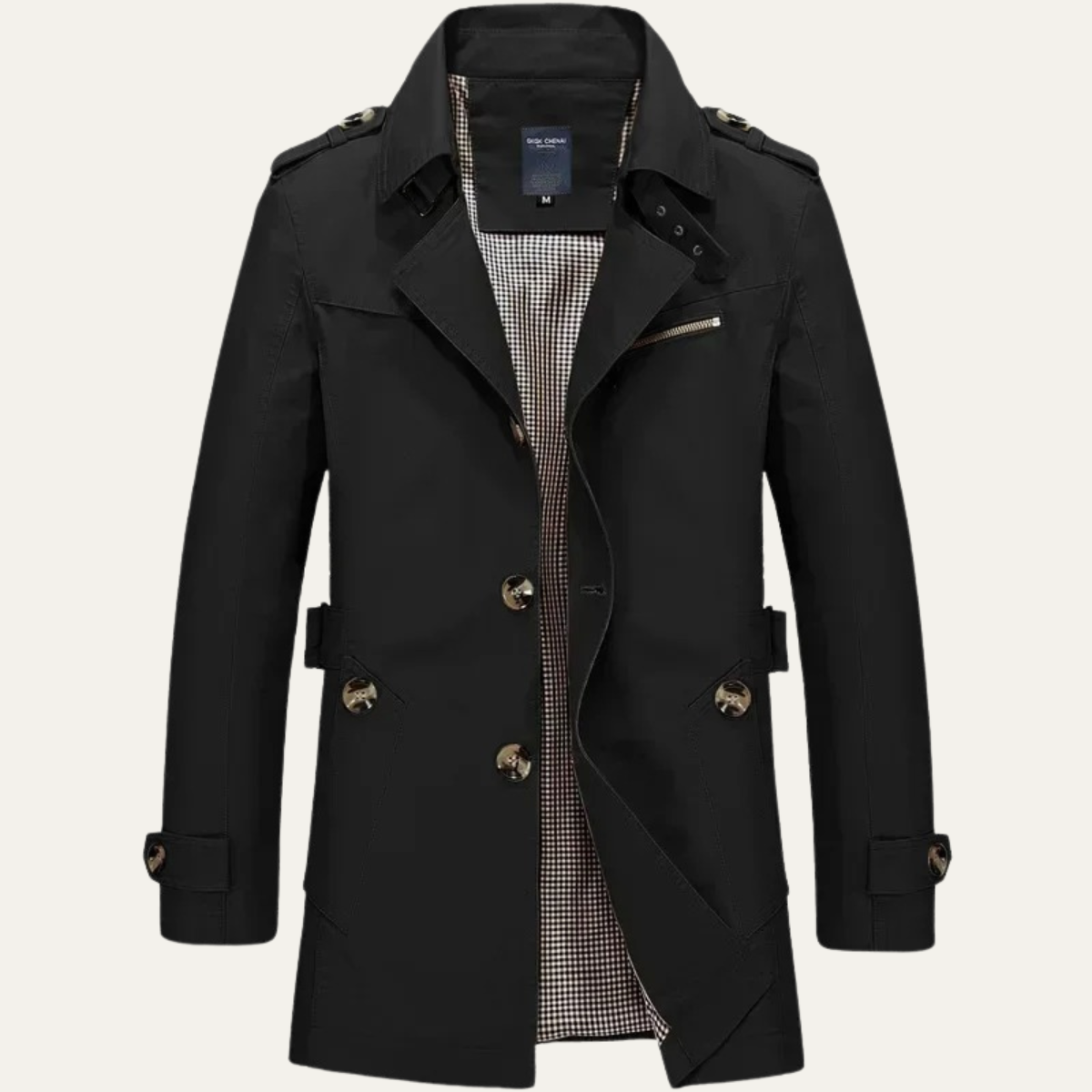 The Glenfield Trench-coat classique à double boutonnage pour homme