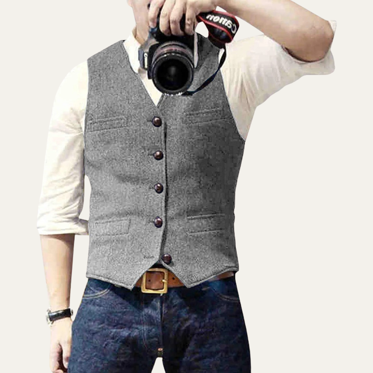 The St. Andrews Le Gilet Vintage pour Homme - Élégant Gilet de Costume Boutonné