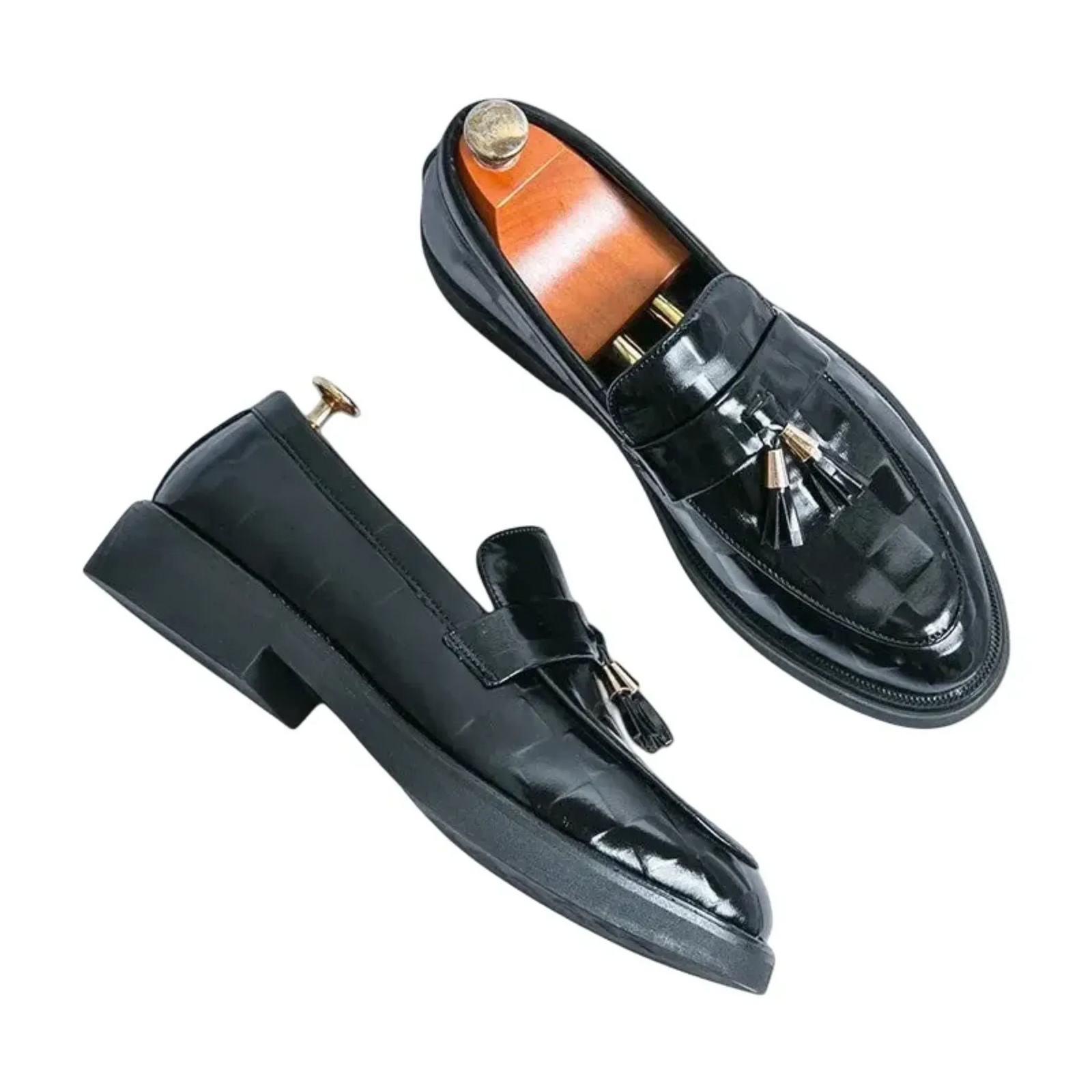 The Torcello Mocassins en Cuir Verni pour Homme – Chaussures de Ville Élégantes à Enfiler