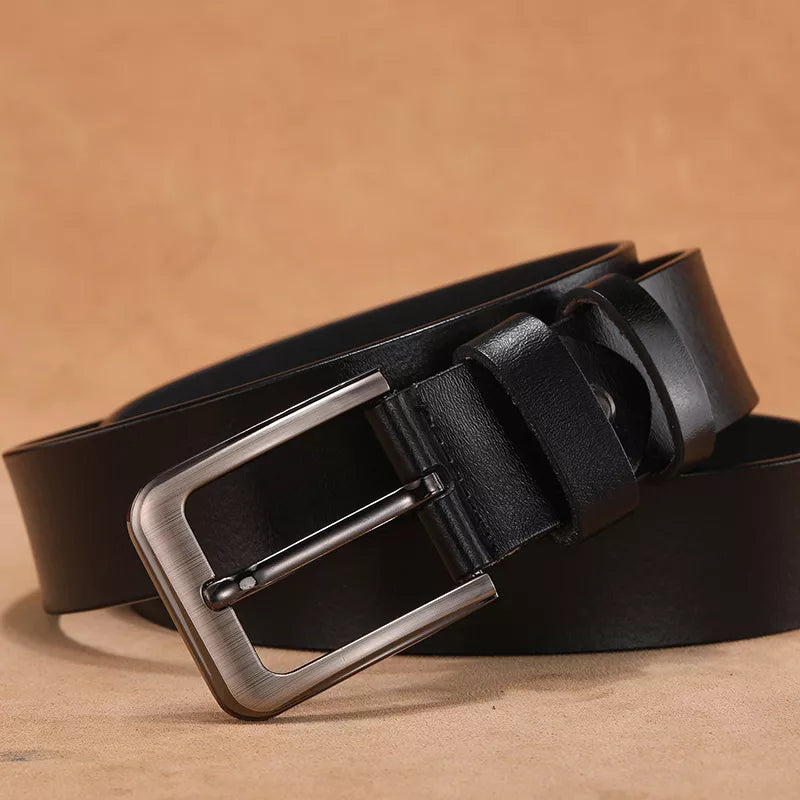 The Camogli Ceinture classique pour homme en cuir avec boucle métallique et sangle réglable