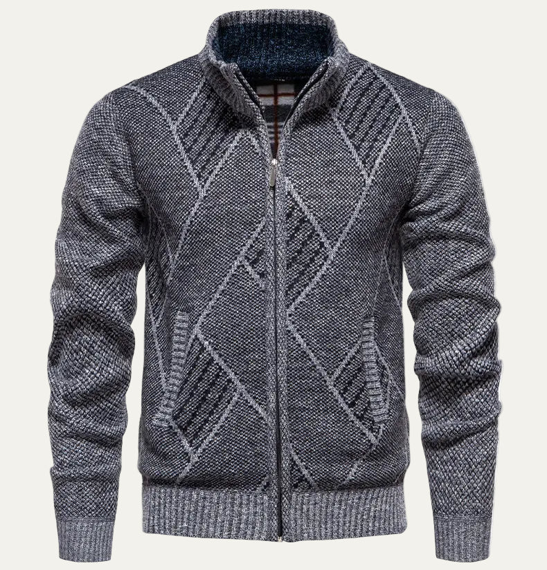 The San Fruttuoso – Cardigan Zippé à Motifs Homme