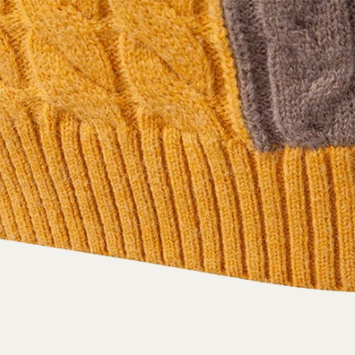 The Bevagna – pull à col roulé en maille patchwork color block pour homme