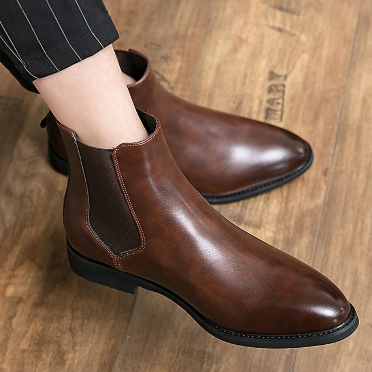The Cobblestone Bottines Classiques à Enfiler en Cuir pour Homme