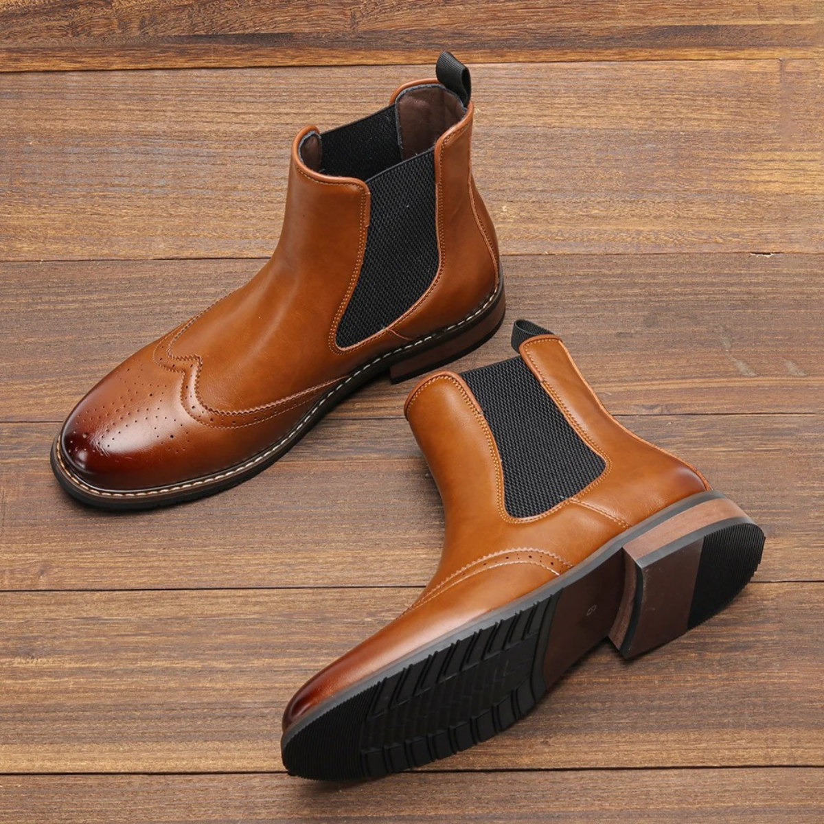 The Margate Bottines Chelsea Classiques en Cuir à Enfiler pour Homme