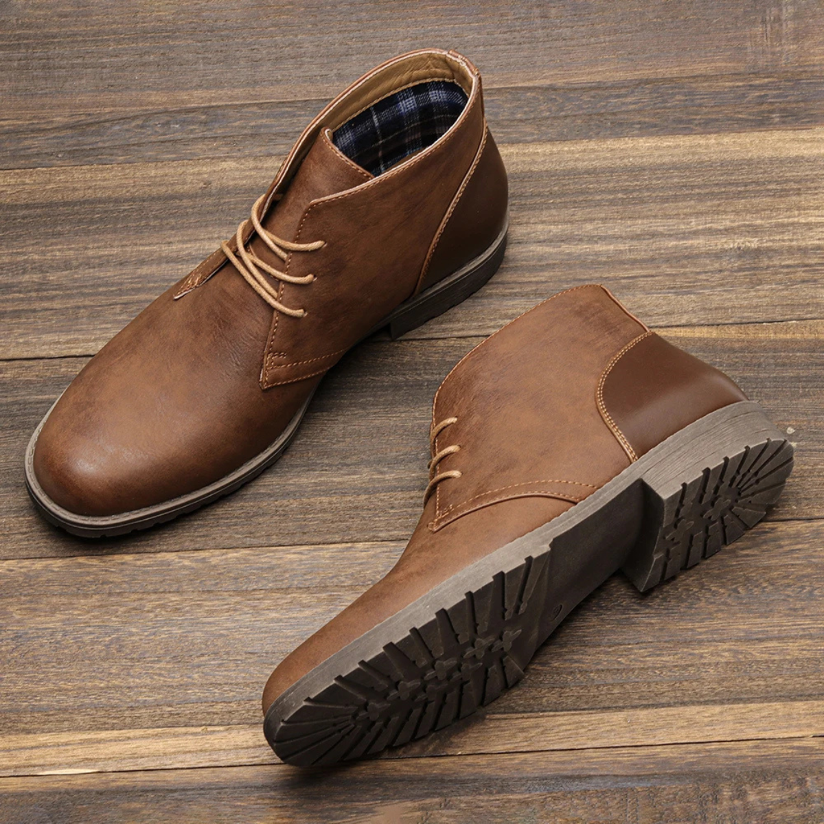The Cerveteri Bottines Retro en Cuir à Lacets pour Homme