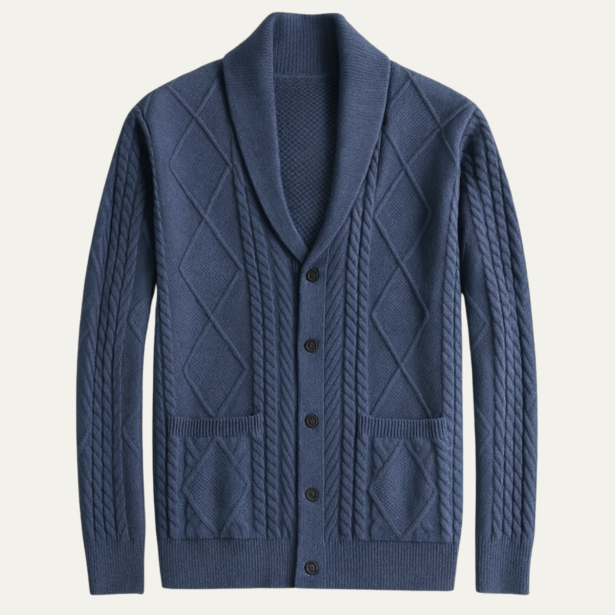 The Edingburgh - Cardigan Boutonné en Cachemire de Luxe pour Hommes