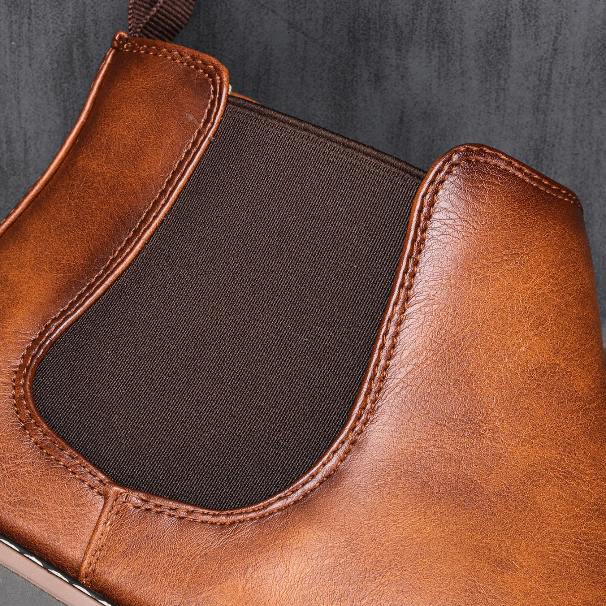 The Montalcino Bottines Chelsea Classiques en Cuir Marron à Enfiler pour Homme