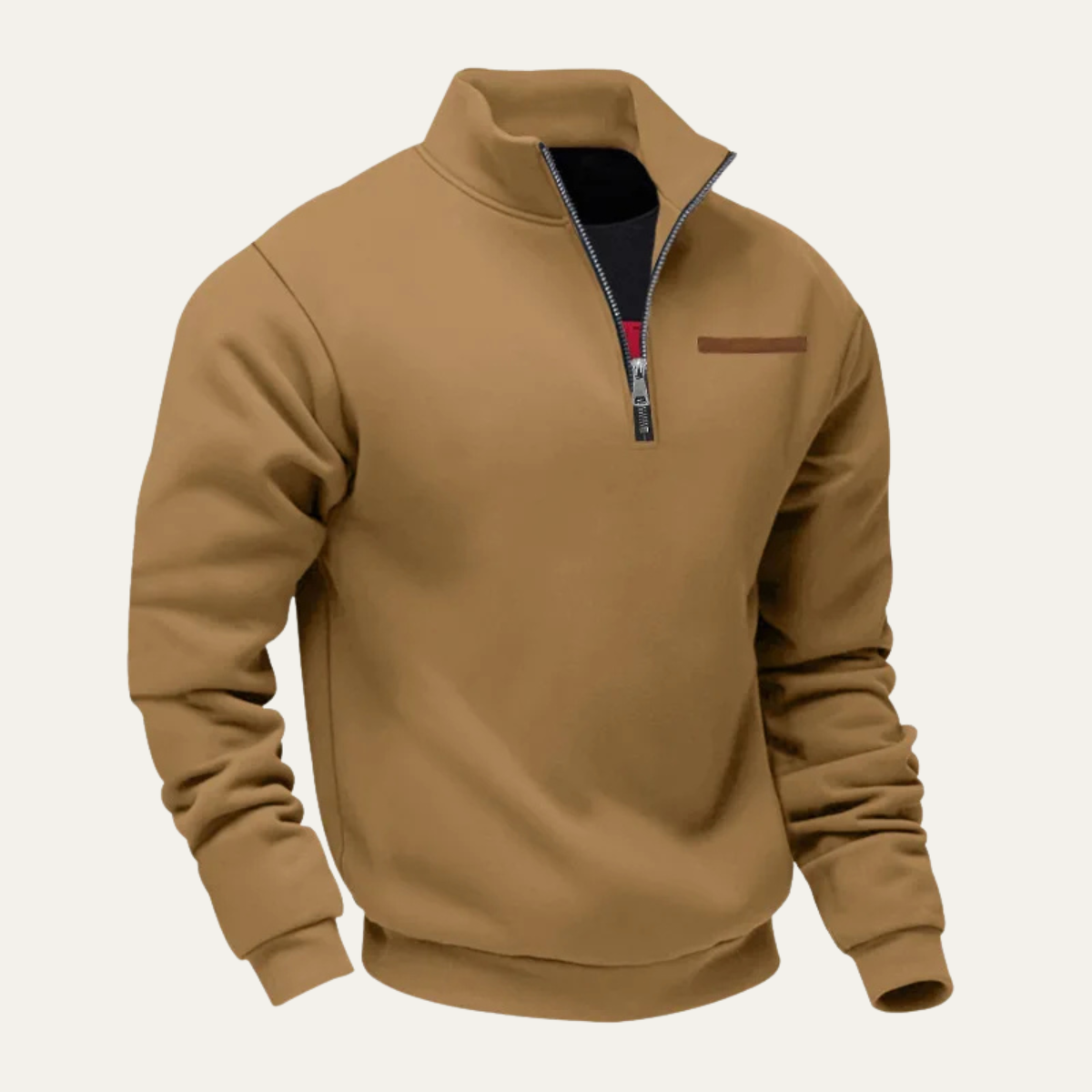 The Canterbury - Pull Casual à Col Montant à Zip Quart de pour Homme