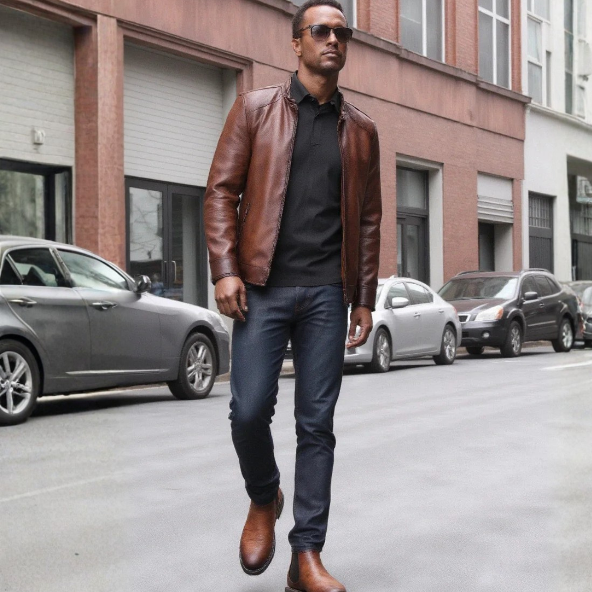 The Montalcino Bottines Chelsea Classiques en Cuir Marron à Enfiler pour Homme