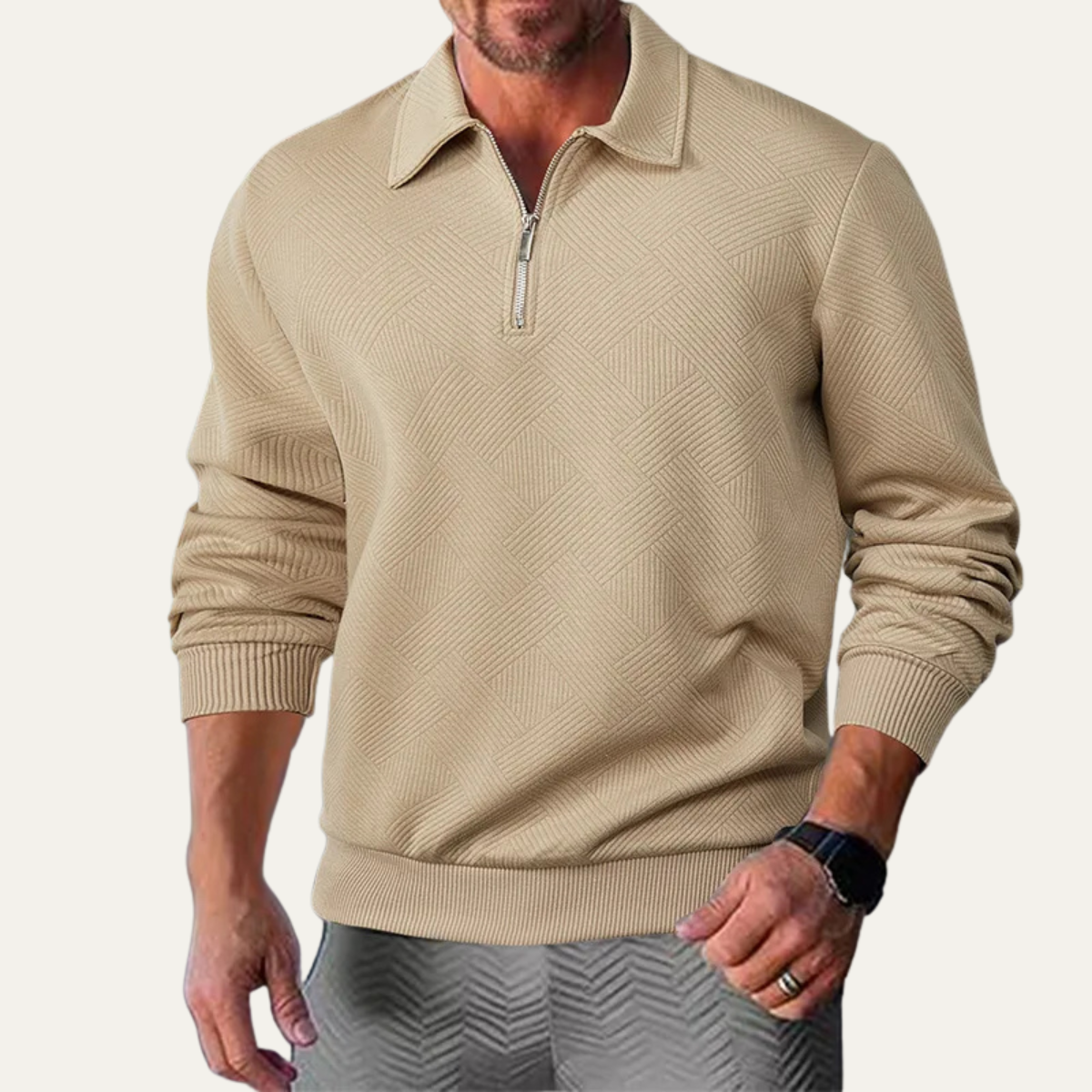 The Chesterby – Pull léger en maille pour homme à col zippé