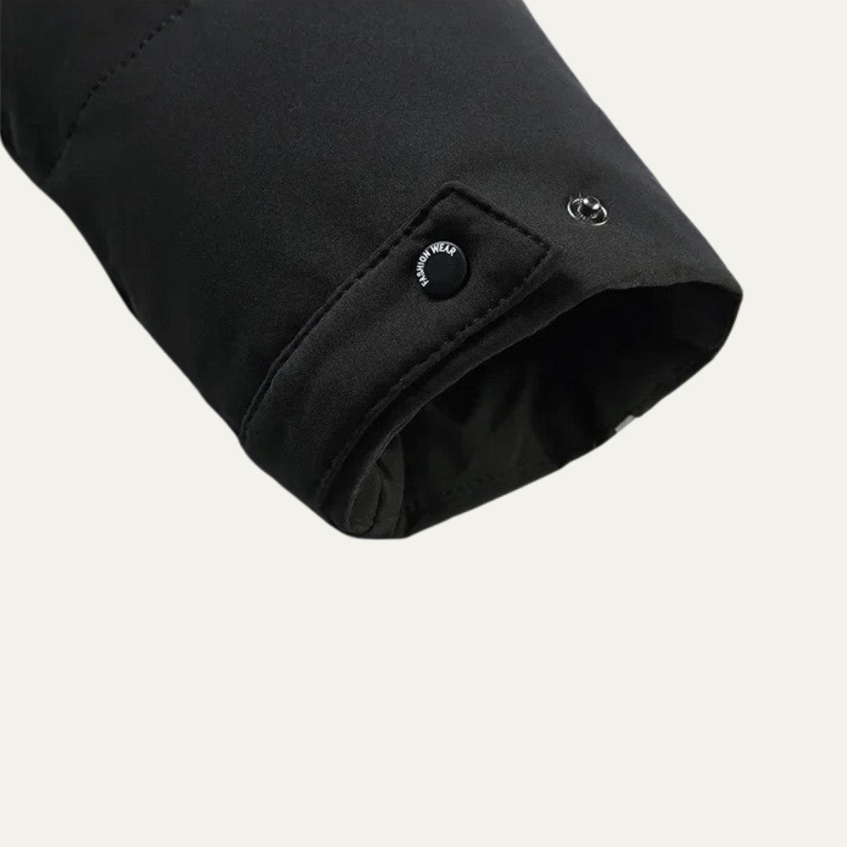 The Woking Manteau matelassé long thermique noir pour homme avec capuche