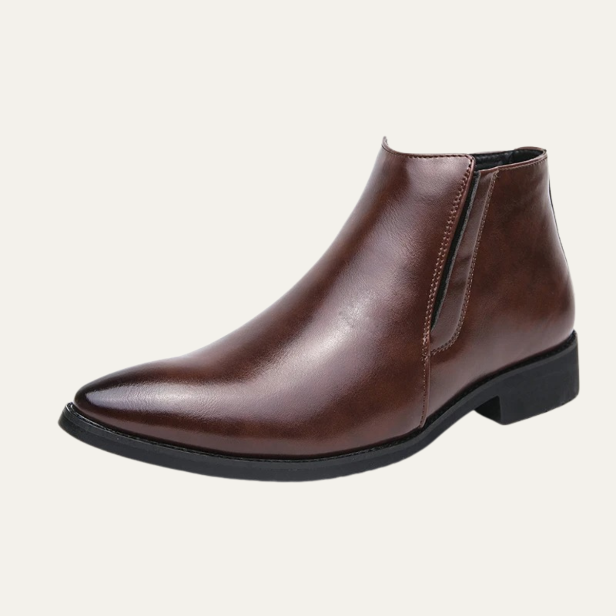 The Panarea Bottines Chelsea Classiques en Cuir à Enfiler pour Homme