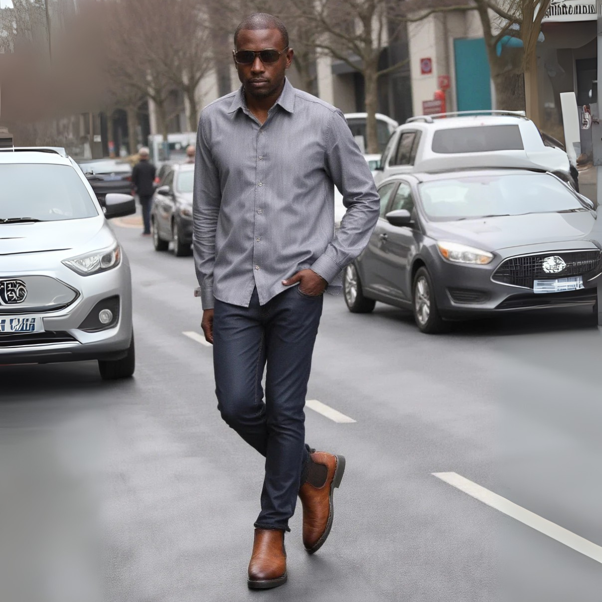 The Montalcino Bottines Chelsea Classiques en Cuir Marron à Enfiler pour Homme