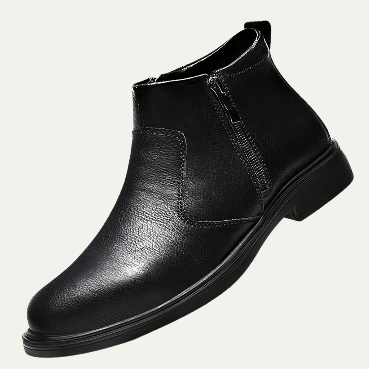 The Amantea Bottines Habillées Décontractées en Cuir avec Fermeture Éclair pour Homme
