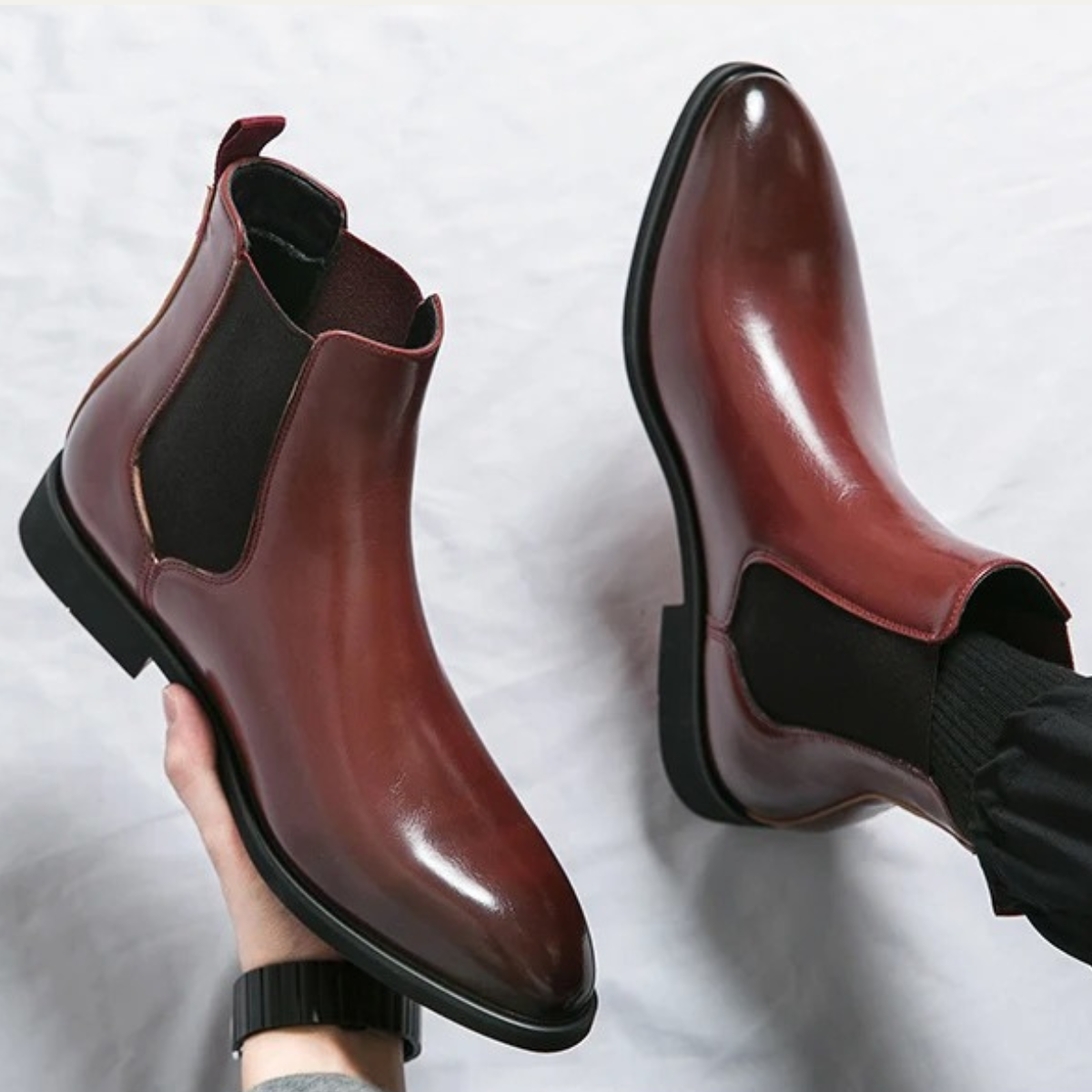 The Cobblestone Bottines Classiques à Enfiler en Cuir pour Homme