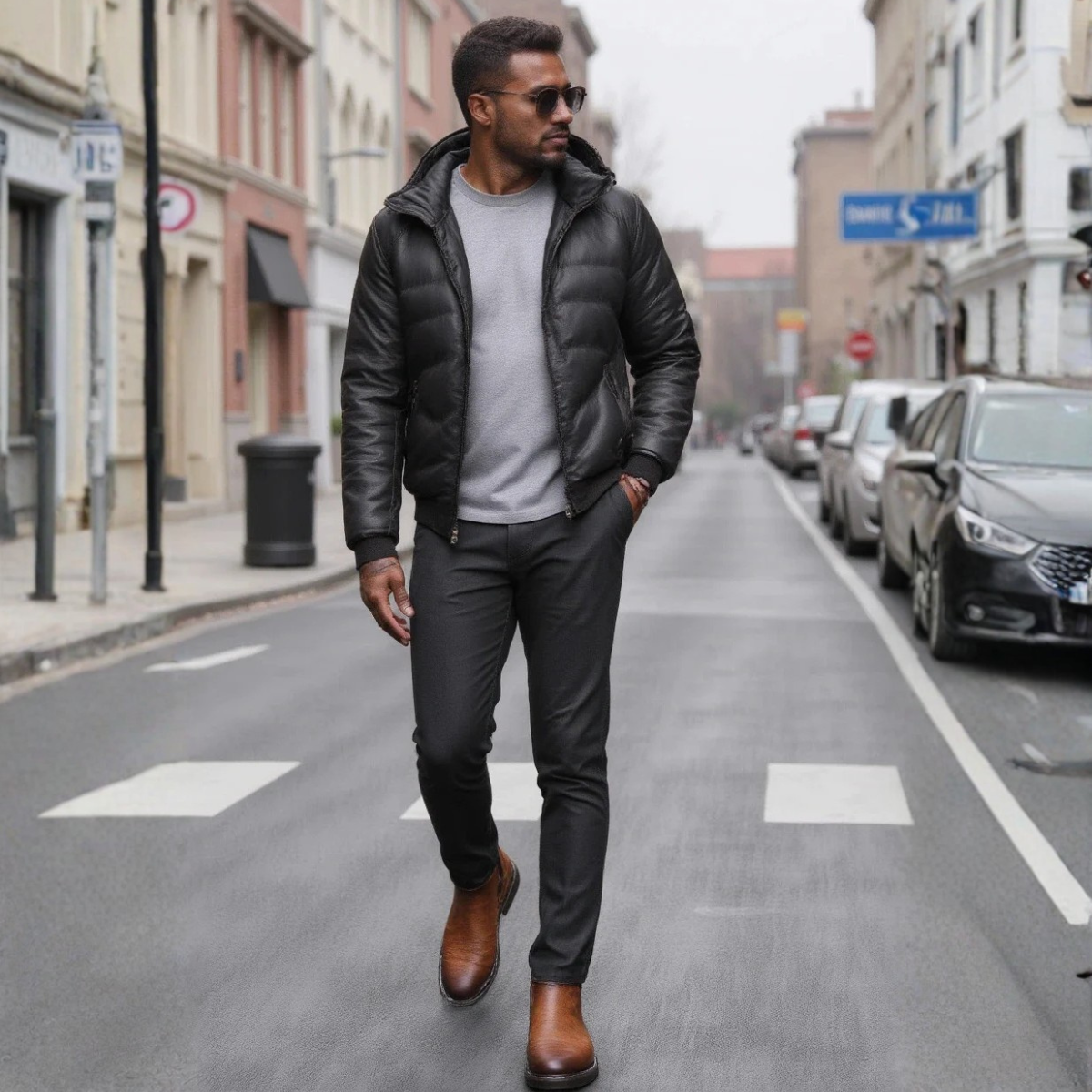 The Montalcino Bottines Chelsea Classiques en Cuir Marron à Enfiler pour Homme