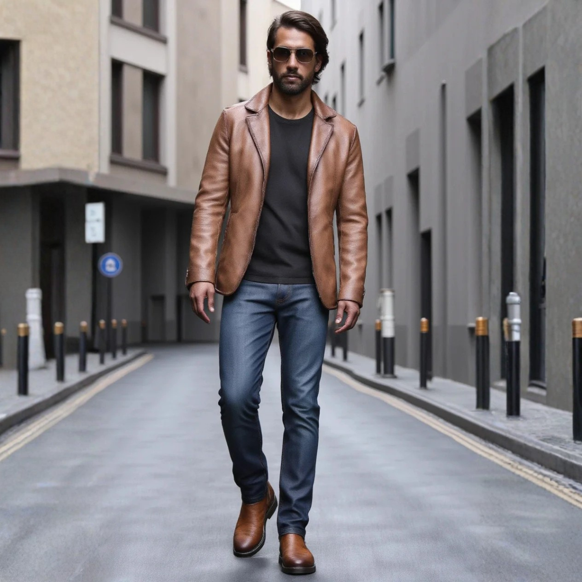 The Montalcino Bottines Chelsea Classiques en Cuir Marron à Enfiler pour Homme