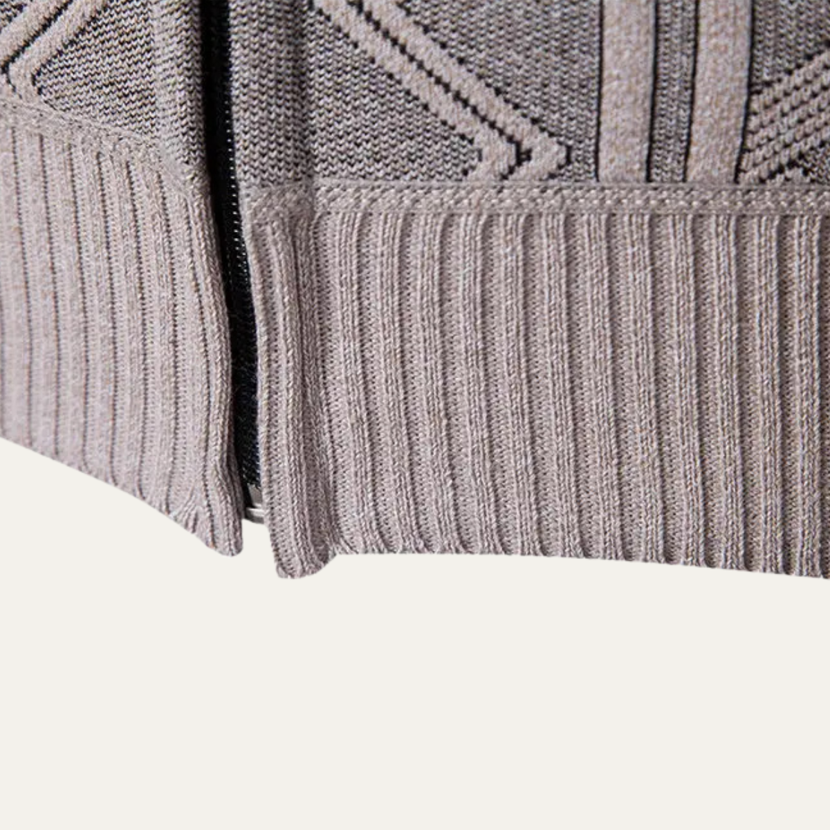 The Chianti – Veste Tricotée Zippée à Motifs Homme