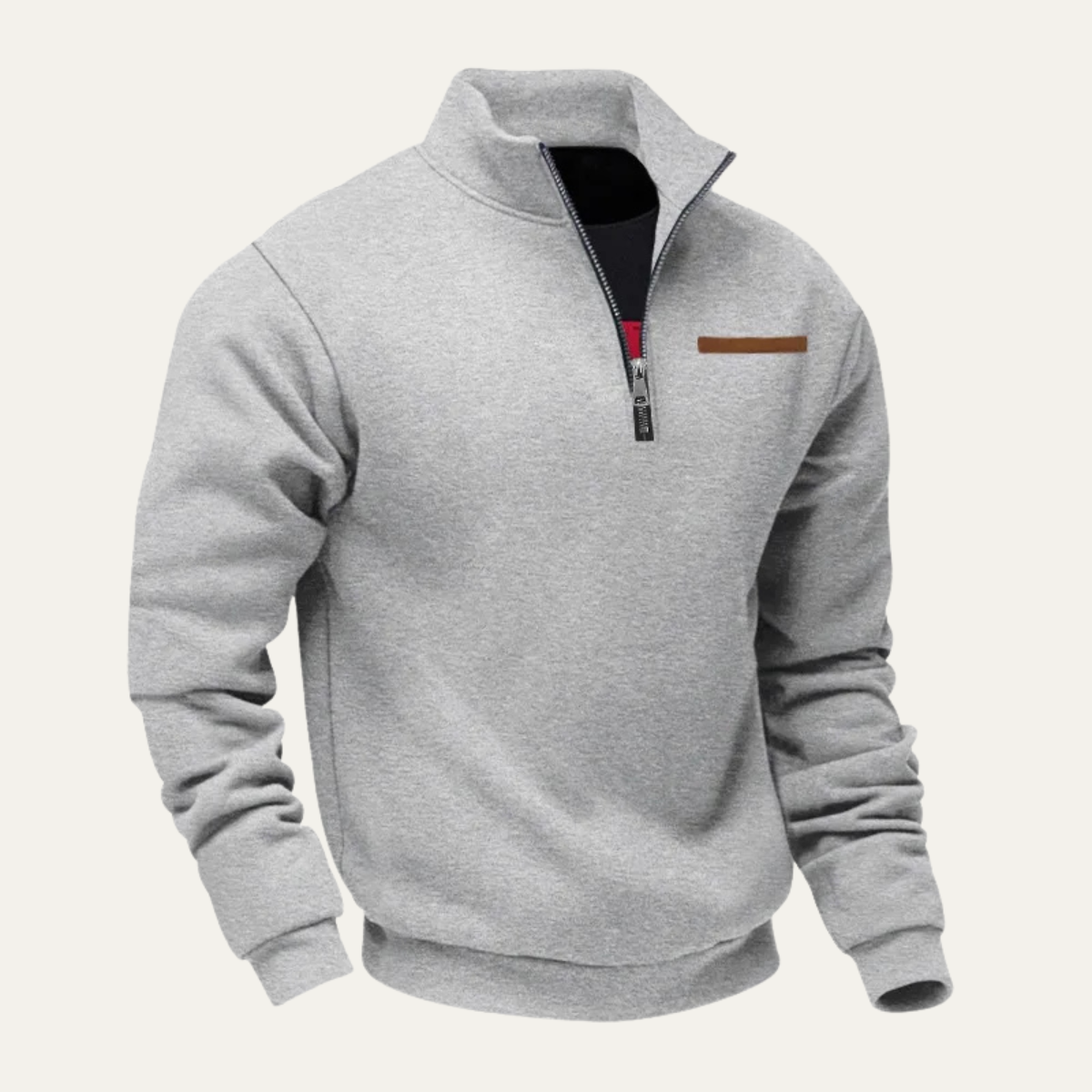 The Canterbury - Pull Casual à Col Montant à Zip Quart de pour Homme