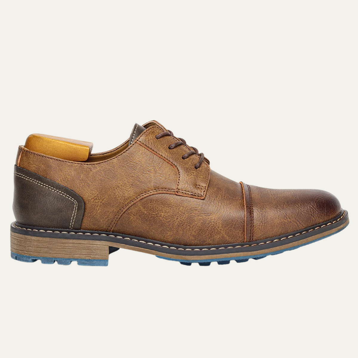 The Monferrato Chaussures Oxford en cuir à lacets rétro pour hommes