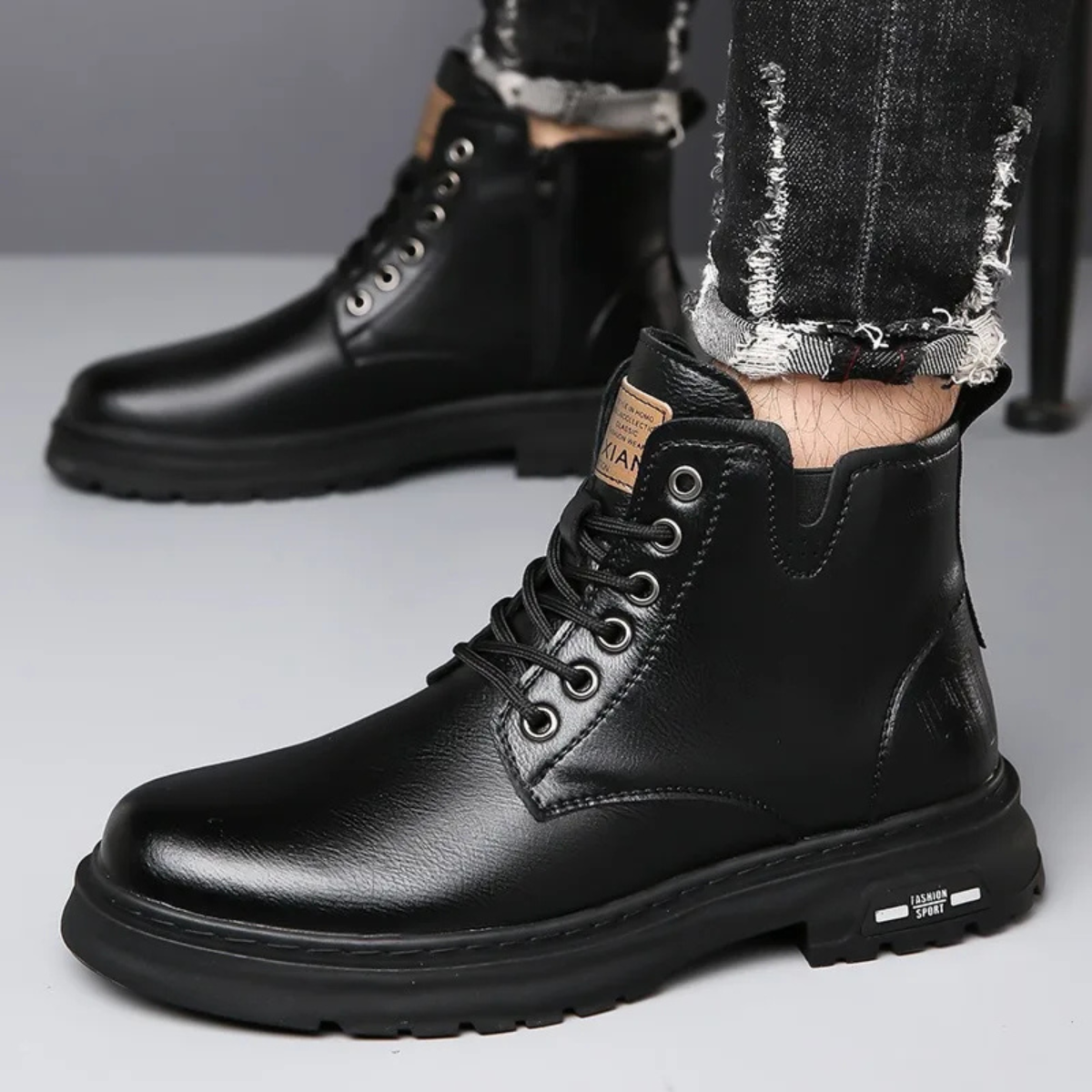 The Milazzo Bottines Montantes à Lacets en Cuir pour Homme