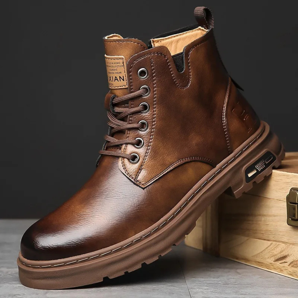 The Milazzo Bottines Montantes à Lacets en Cuir pour Homme