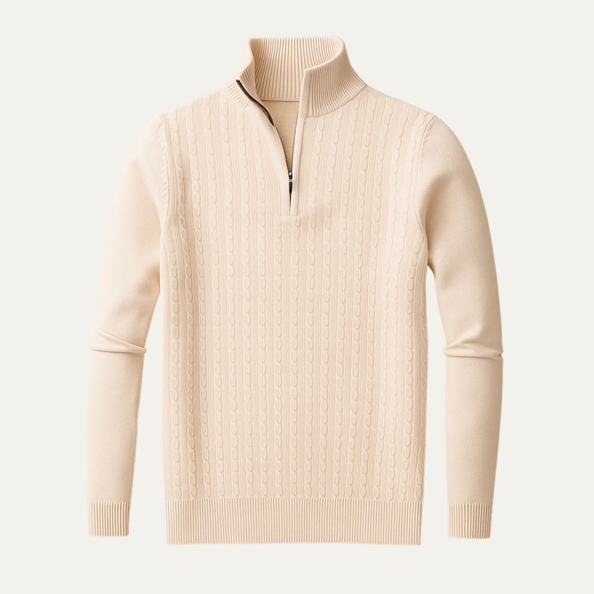 The Gstaad Pull homme demi zip zippé en cachemire