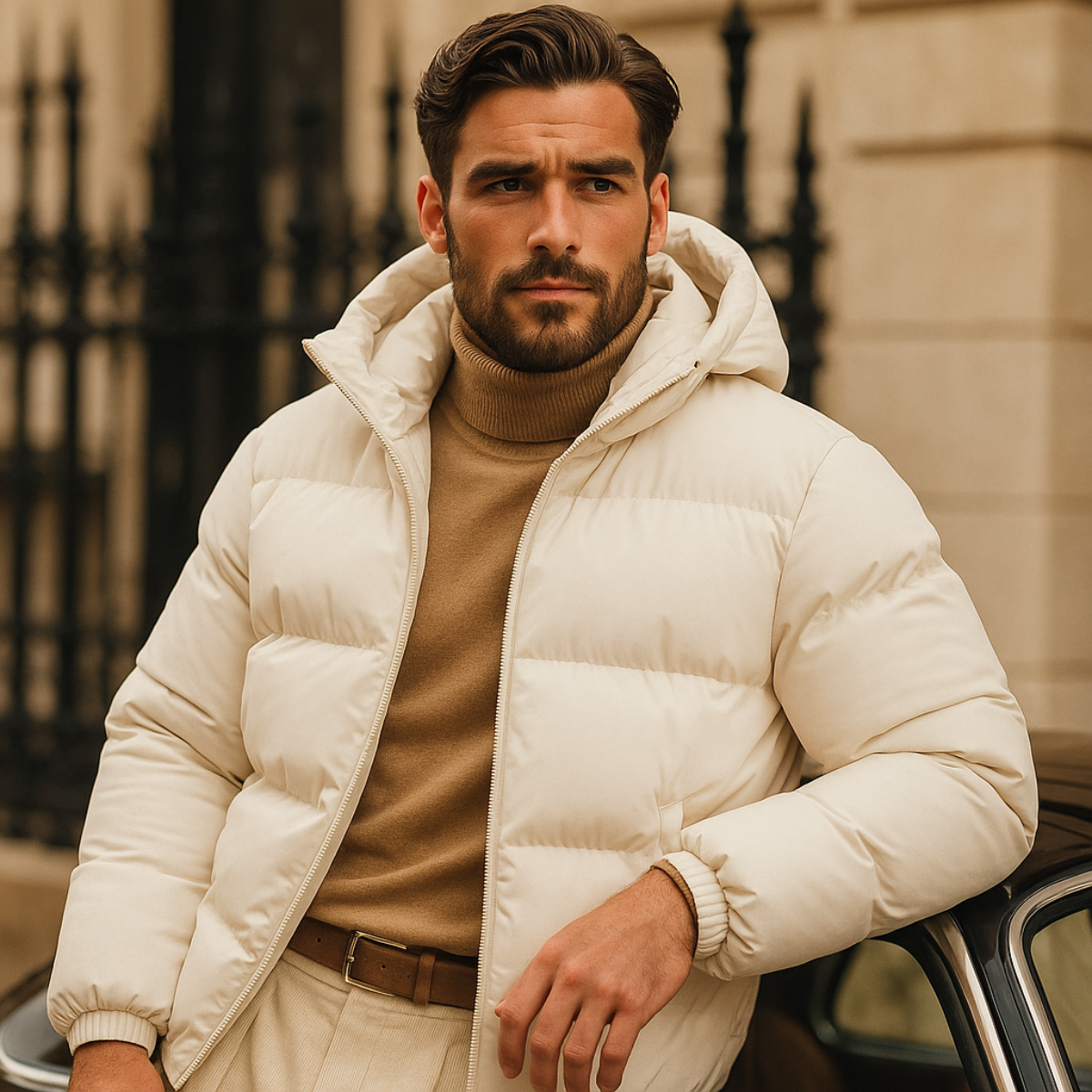 The Hamilton Doudoune matelassée d'hiver pour homme avec capuche