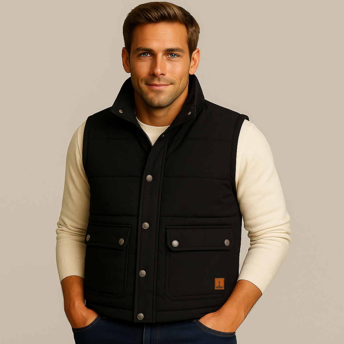 The Aspen – Gilet Doudoune Homme Sans Manches Doublé Sherpa Imperméable