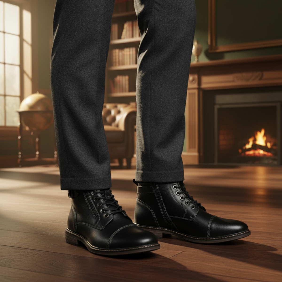 The Brescia Bottines en cuir vintage décontractées pour hommes