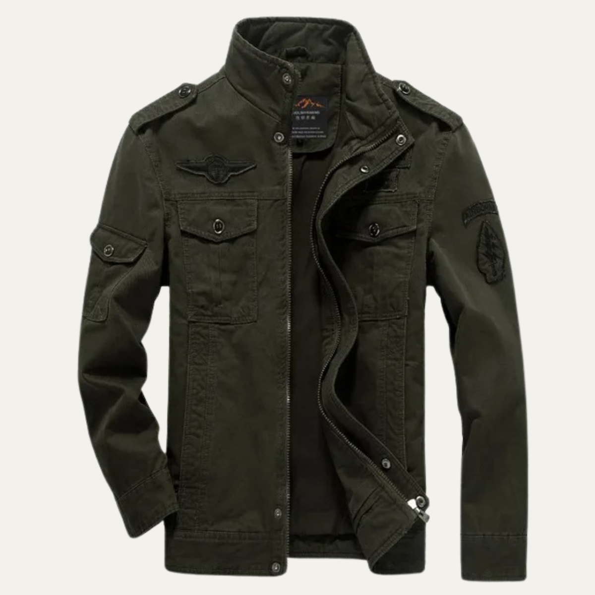 The Capri Veste Cargo pour Homme avec Col Militaire Montant