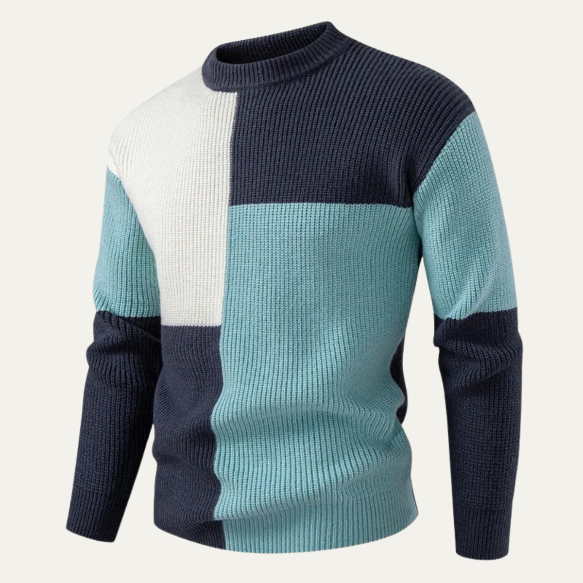 The Caldaro – pull en maille color block chaud pour homme