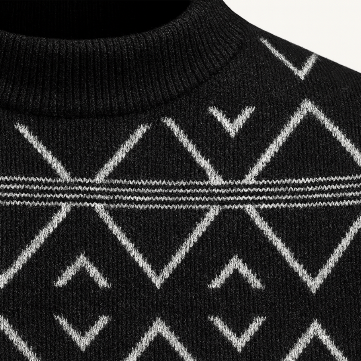 The Ortisei – Pull homme motif argyle en maille élégante