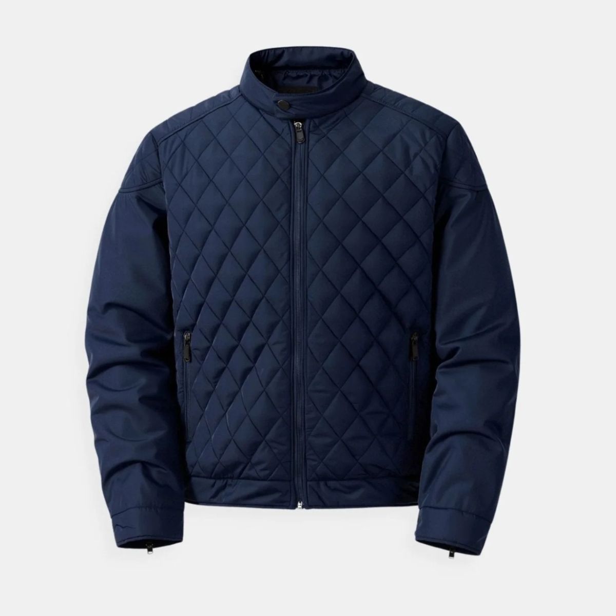 The Oxford Veste matelassée bleu marine – Manteau matelassé à losanges pour homme