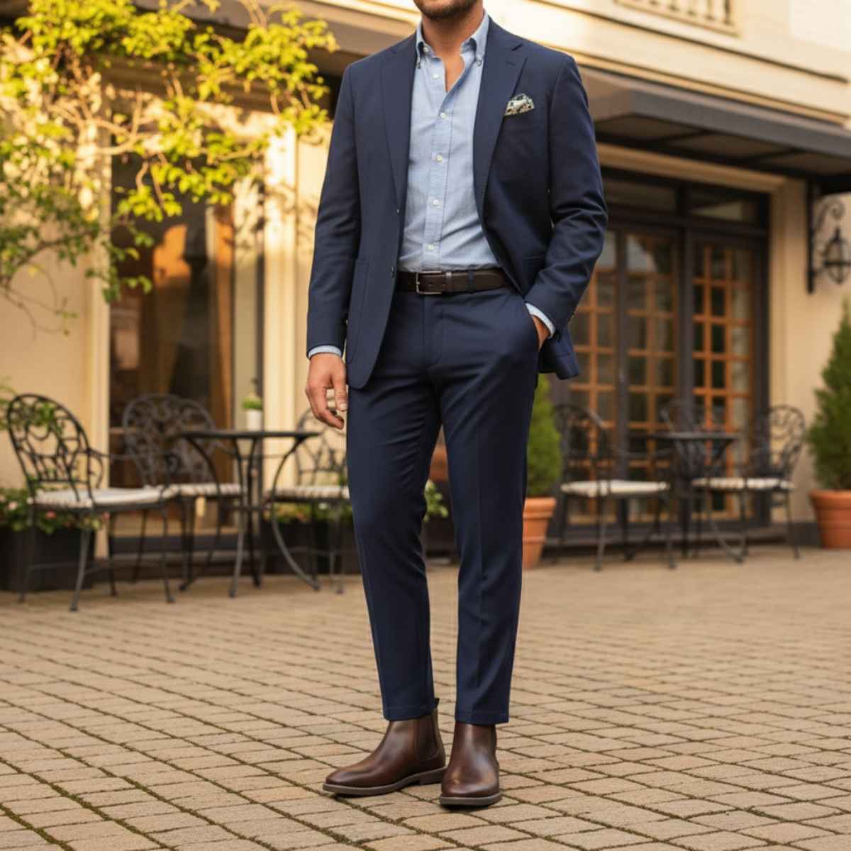 The Wrexham Bottines Chelsea Décontractées à Enfiler en Cuir pour Homme