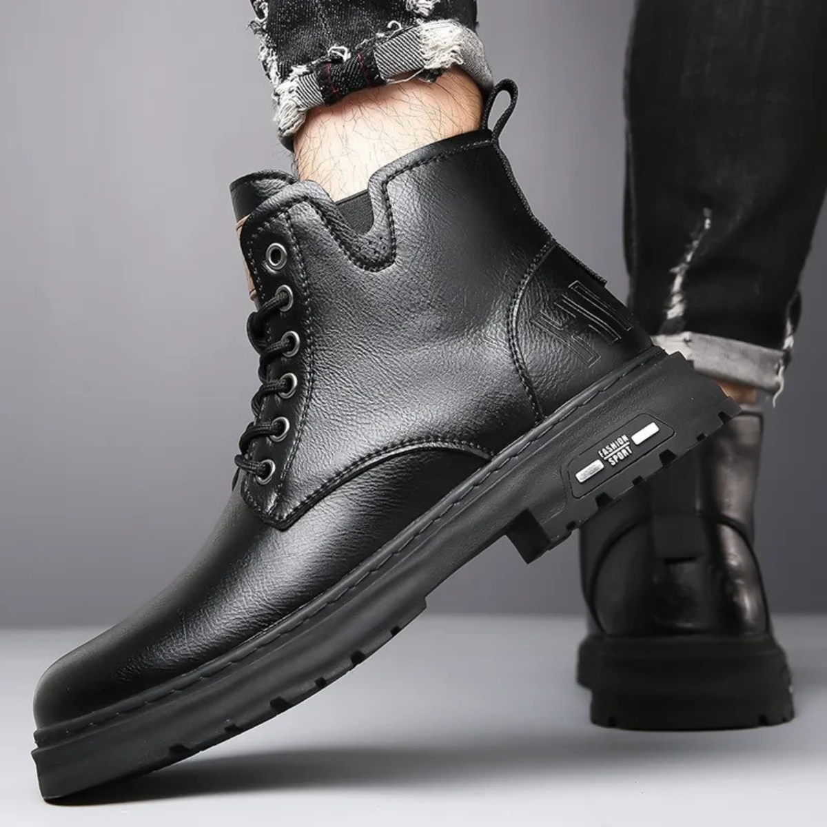 The Milazzo Bottines Montantes à Lacets en Cuir pour Homme