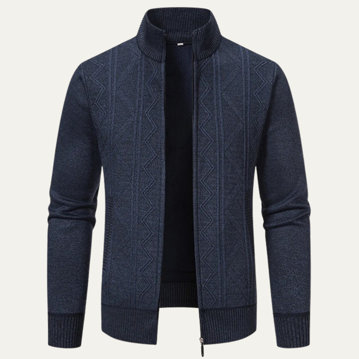 The Chianti – Veste Tricotée Zippée à Motifs Homme