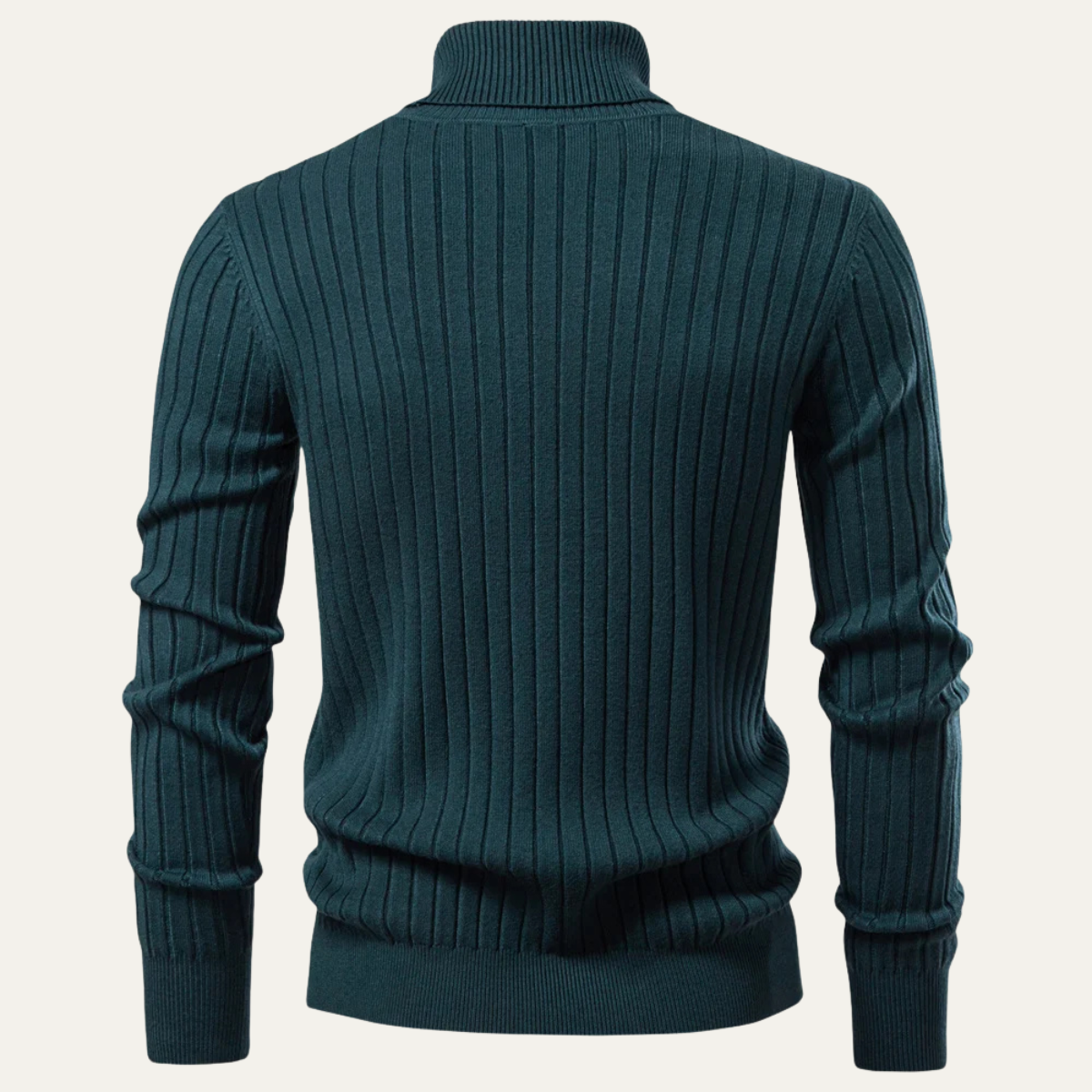 The Minori – Pull Col Roulé Homme en Maille Côtelée Premium