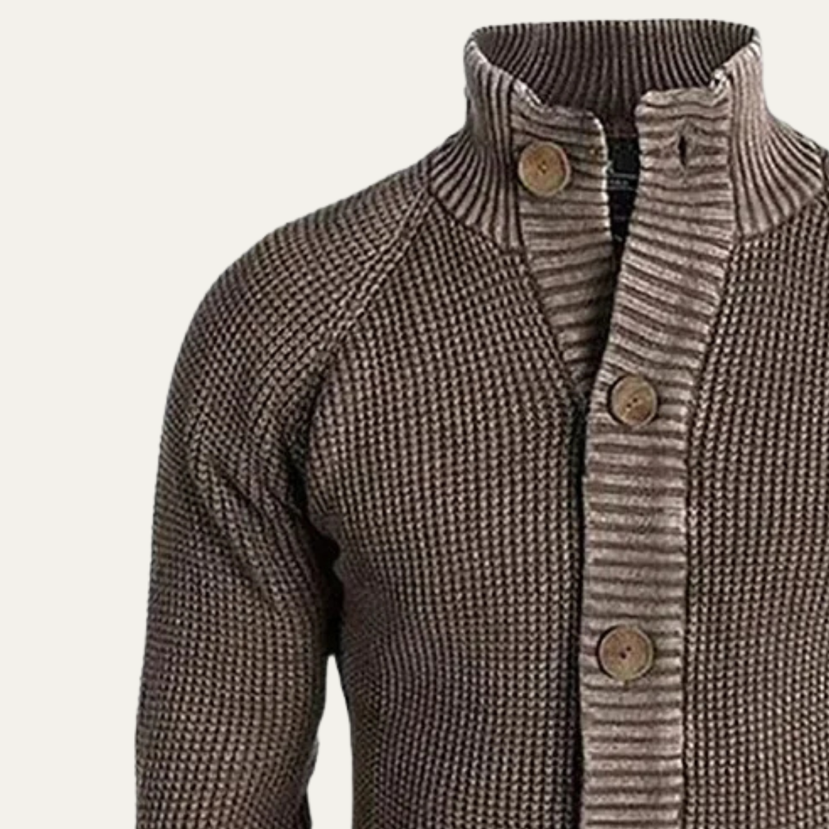 The Pozzuoli – Cardigan Boutonné Col Montant Homme