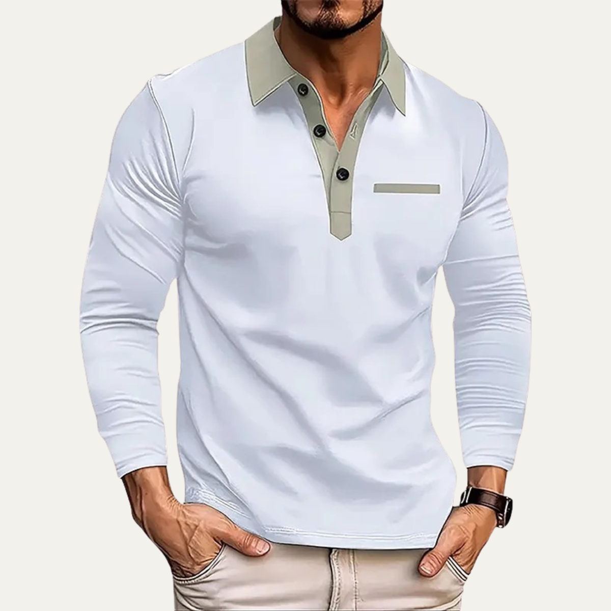 The Anacapri – Polo en maille homme coupe ajustée casual chic