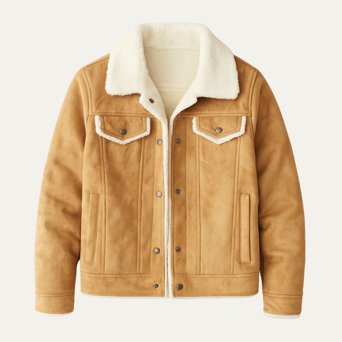 The Quebec Veste en cuir suédé doublée polaire pour homme