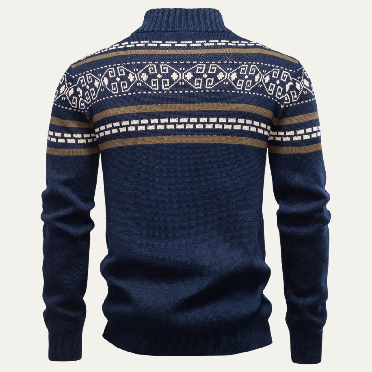Le Cardigan d'Hiver Zippé en Tricot à Motifs pour Hommes Chepstow